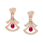 BVlgari DIVAS' DREAM High Jewelry Drop Earrings — Rose Gold Italian Luxury Jewelry