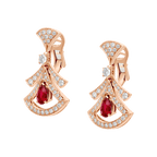 BVlgari DIVAS' DREAM High Jewelry Drop Earrings — Rose Gold Italian Luxury Jewelry