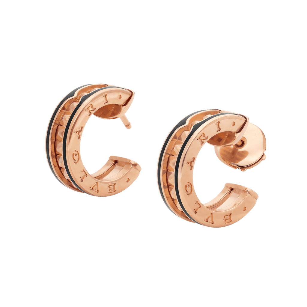 BVlgari B.zero1 Rock earrings—rose gold, Italian luxury jewelry