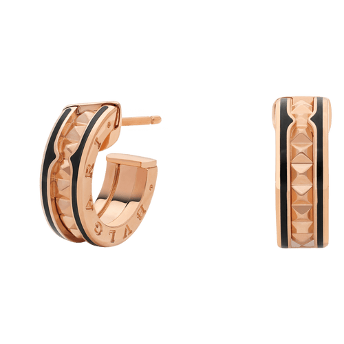 BVlgari B.zero1 Rock earrings—rose gold, Italian luxury jewelry