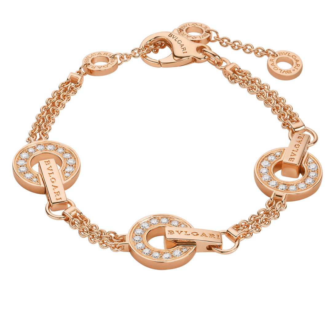 BVLGARI Rose Gold, Mother-of-Pearl, and Diamond Bracelet