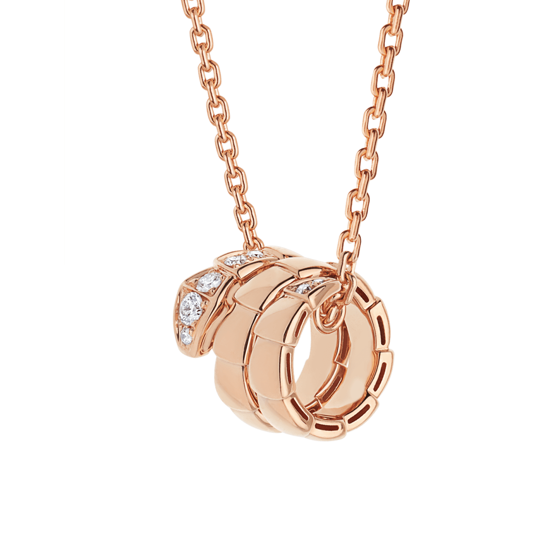 BVLGARI Serpenti Viper Pendant Necklace – Rose Gold