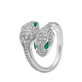 Bvlgari Serpenti Viper Open Ring – Italian High Jewelry (White Gold)