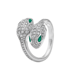 Bvlgari Serpenti Viper Open Ring – Italian High Jewelry (White Gold)