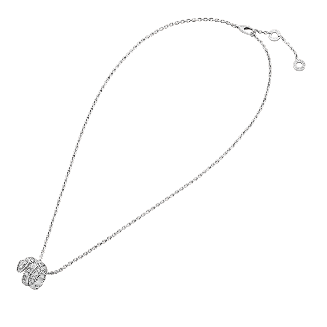BVLGARI Serpenti Viper Pendant Necklace – White Gold