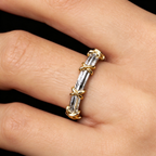 Tiffany Schlumberger Sixteen Stone all-metal ring—X-motif band