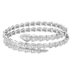 Bvlgari Serpenti Viper Double-Coil Diamond Bracelet – White Gold High Jewelry
