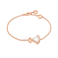 Bvlgari Divas' Dream rose gold bracelet with pavé diamonds and mother-of-pearl.