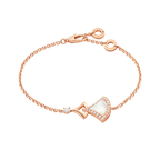 Bvlgari Divas' Dream rose gold bracelet with pavé diamonds and mother-of-pearl.