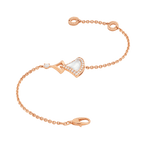 Bvlgari Divas' Dream rose gold bracelet with pavé diamonds and mother-of-pearl.
