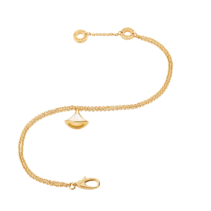 Bvlgari Divas' Dream rose gold and mother-of-pearl fan-shaped bracelet