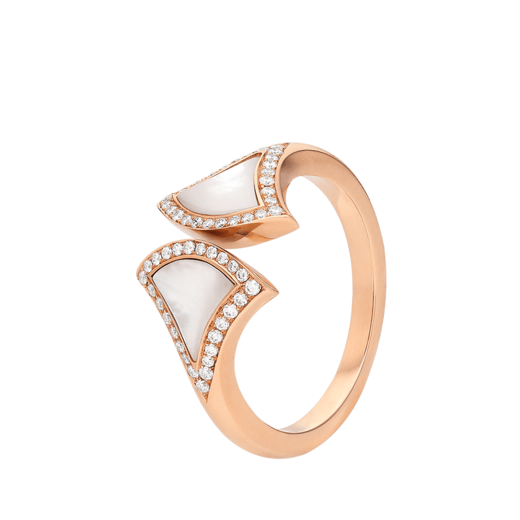 BVLGARI Divas' Dream small reversible ring—rose gold, Italian luxury jewelry
