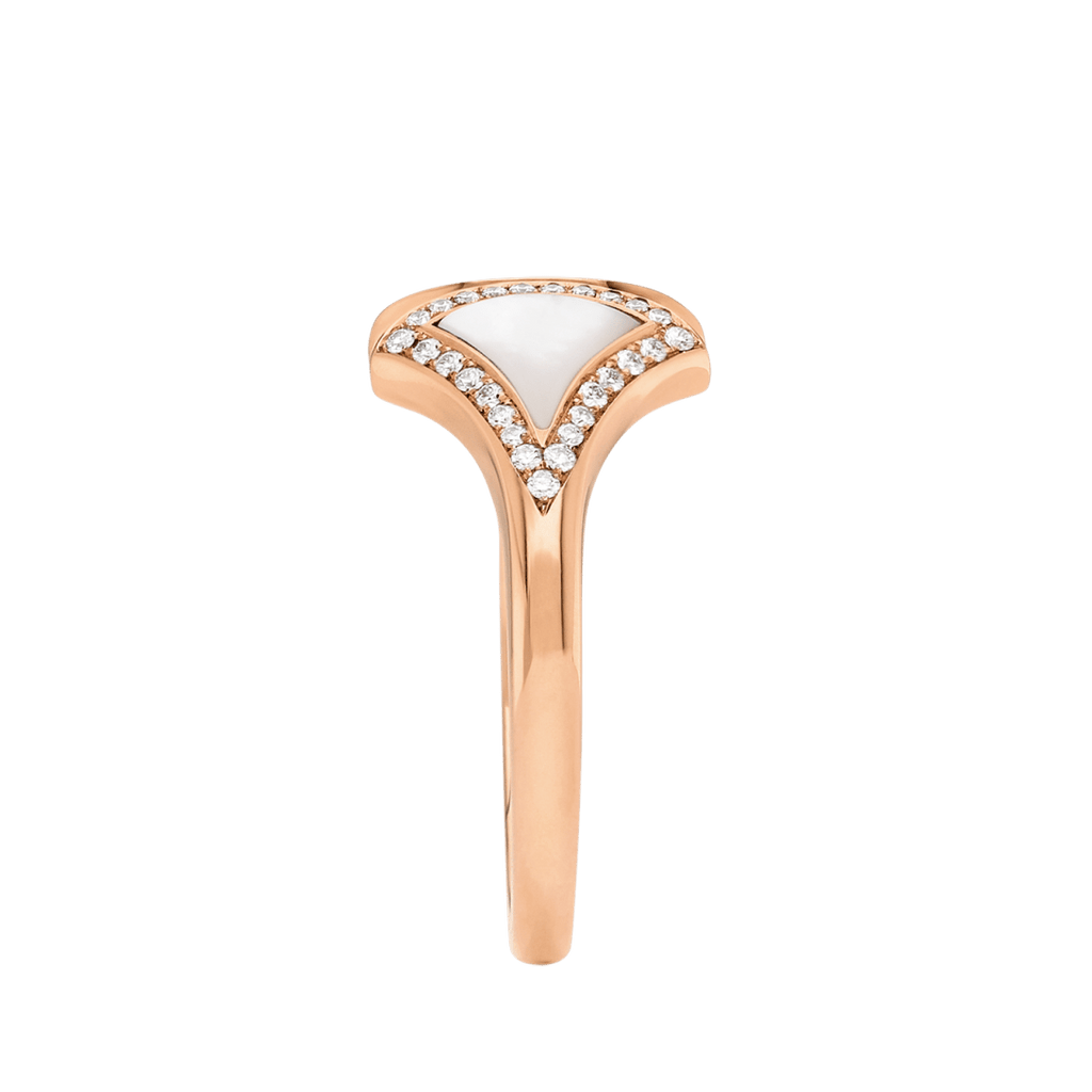 BVLGARI Divas' Dream small reversible ring—rose gold, Italian luxury jewelry