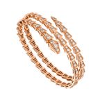 Bvlgari Serpenti Viper Double-Coil Diamond Bracelet – Rose Gold High Jewelry