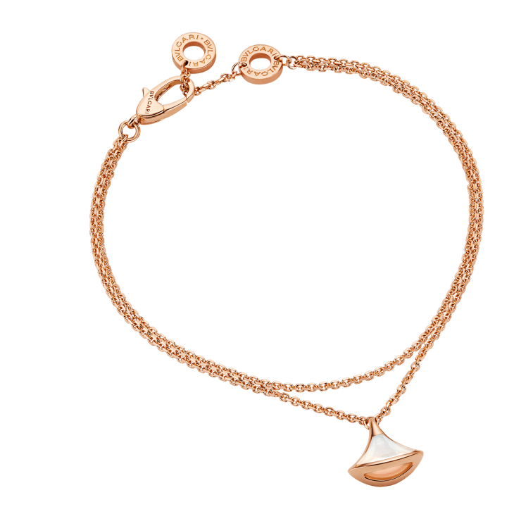 Bvlgari Divas' Dream rose gold and mother-of-pearl fan-shaped bracelet