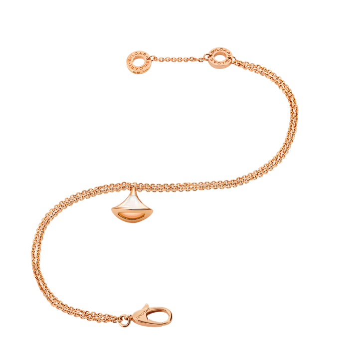 Bvlgari Divas' Dream rose gold and mother-of-pearl fan-shaped bracelet
