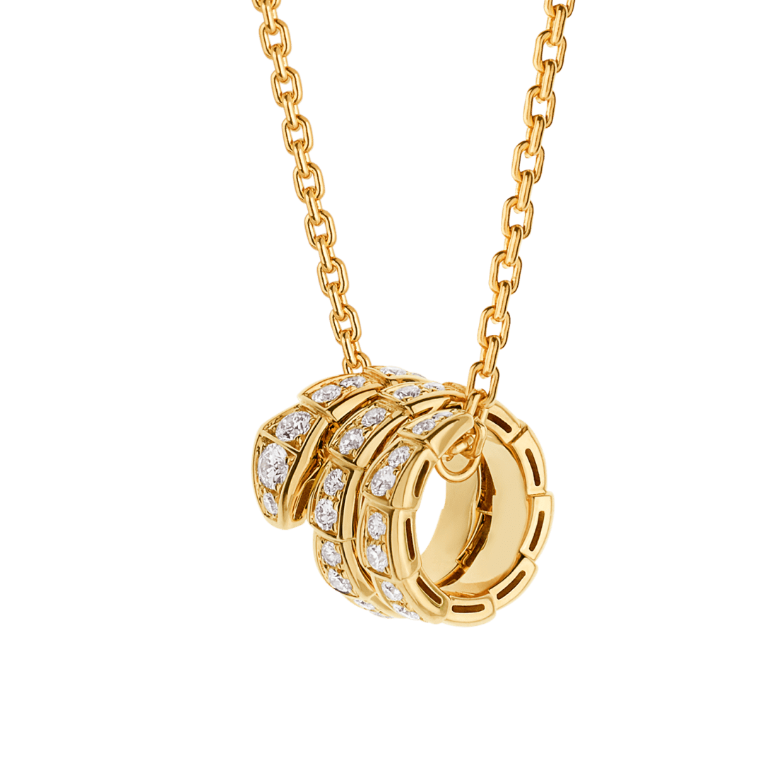 BVLGARI Serpenti Viper Pendant Necklace – Rose Gold