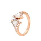 BVLGARI Divas' Dream small reversible ring—rose gold, Italian luxury jewelry