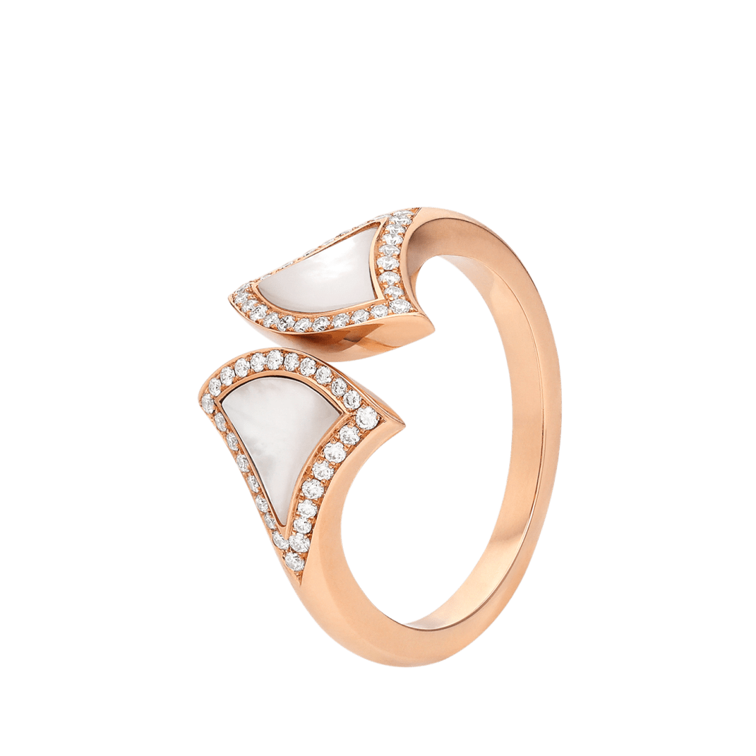 BVLGARI Divas' Dream small reversible ring—rose gold, Italian luxury jewelry