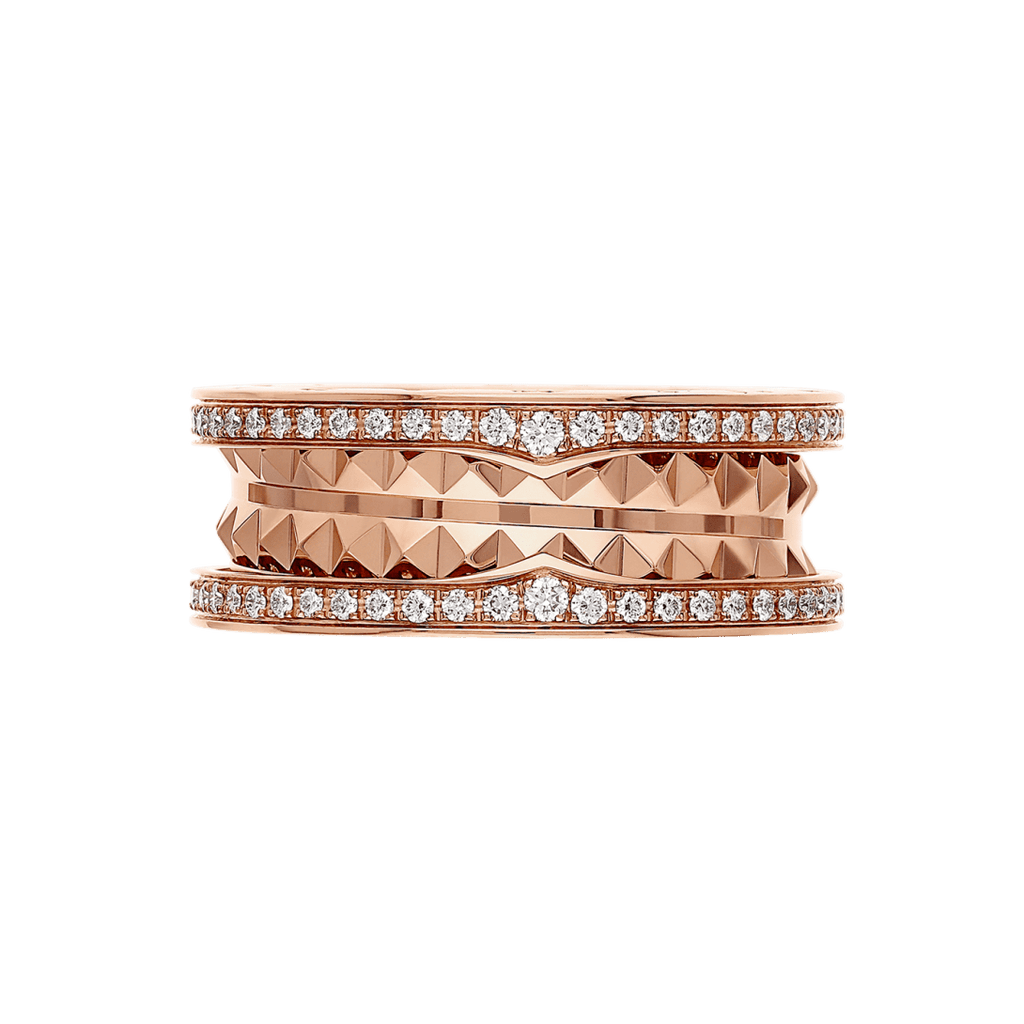 Bvlgari B.zero1 Rock Three-Band Ring – Rose Gold