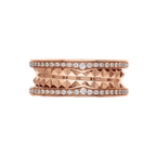 Bvlgari B.zero1 Rock Three-Band Ring – Rose Gold