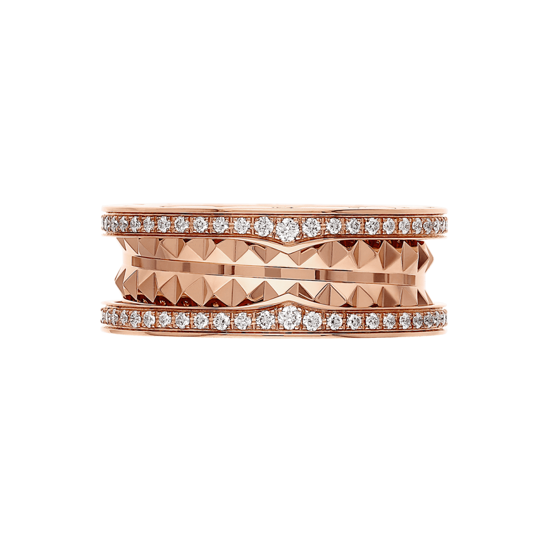 Bvlgari B.zero1 Rock Three-Band Ring – Rose Gold