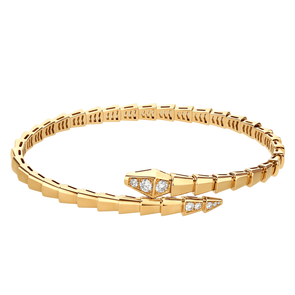 BVLGARI Serpenti Viper Diamond Bracelet – Yellow Gold Luxury Jewelry