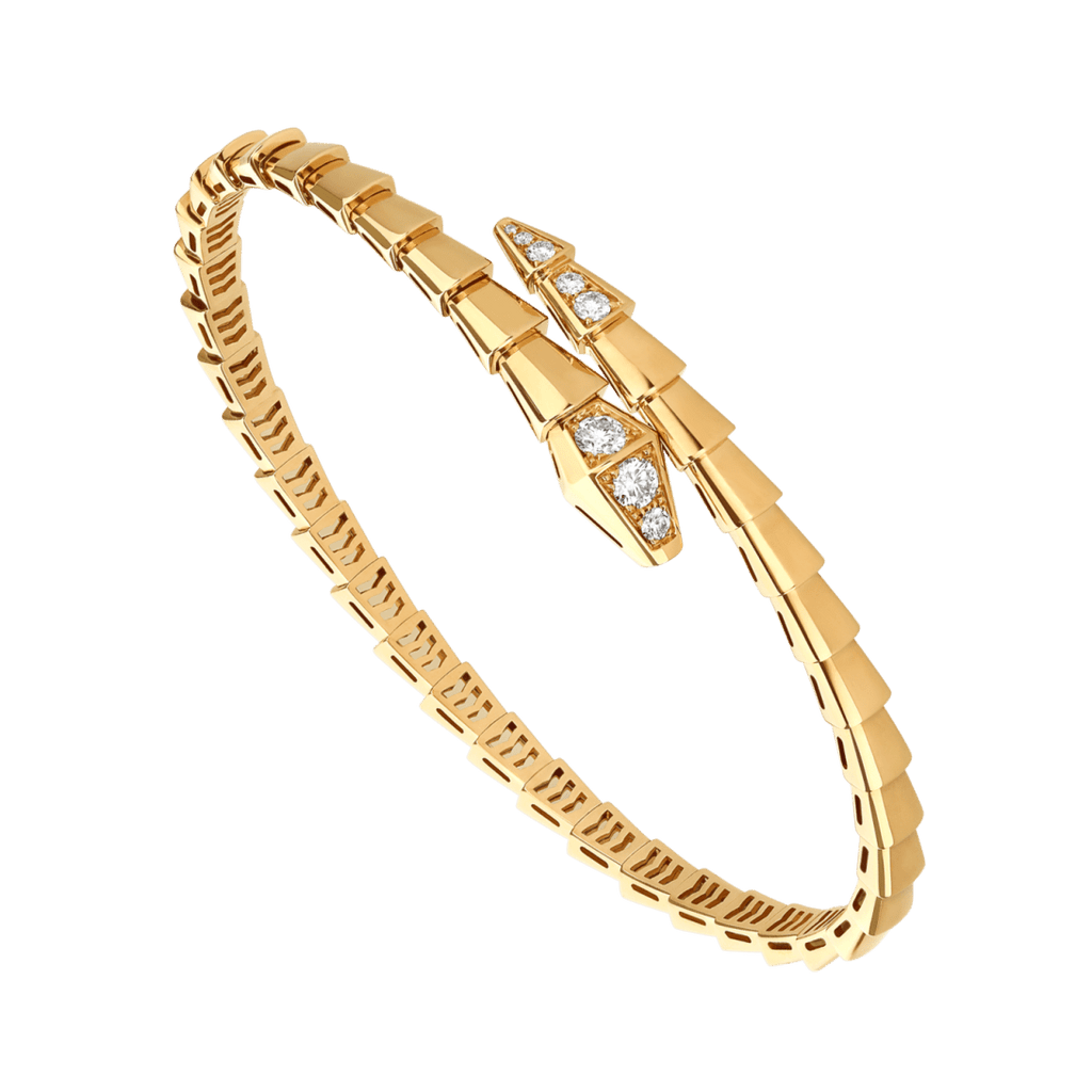 BVLGARI Serpenti Viper Diamond Bracelet – Yellow Gold Luxury Jewelry