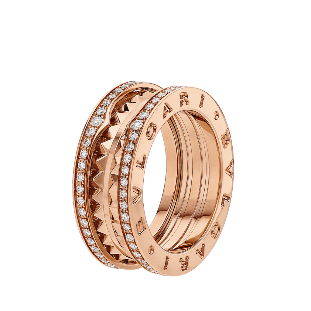 Bvlgari B.zero1 Rock Three-Band Ring – Rose Gold
