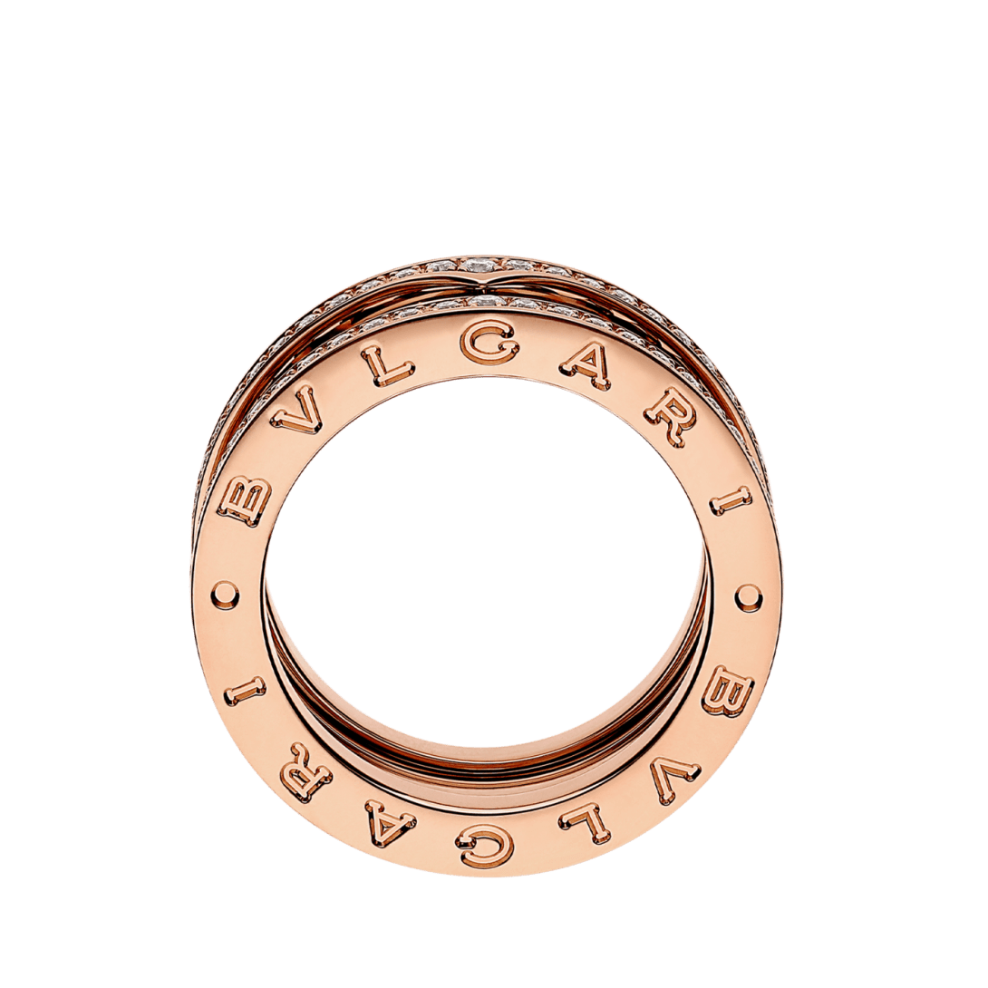 Bvlgari B.zero1 Rock Three-Band Ring – Rose Gold