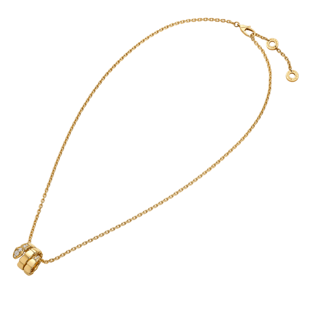 Bvlgari Serpenti Viper snake-motif pendant necklace — yellow gold