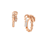 BVLGARI Serpenti Viper Huggie Hoop Earrings — Italian Luxury Rose Gold Jewelry