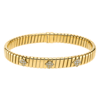 Bvlgari Tubogas bracelet—yellow gold, pavé diamonds