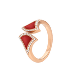 BVLGARI Divas' Dream small reversible ring—rose gold, Italian luxury jewelry