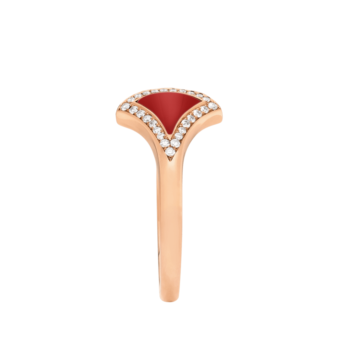 BVLGARI Divas' Dream small reversible ring—rose gold, Italian luxury jewelry