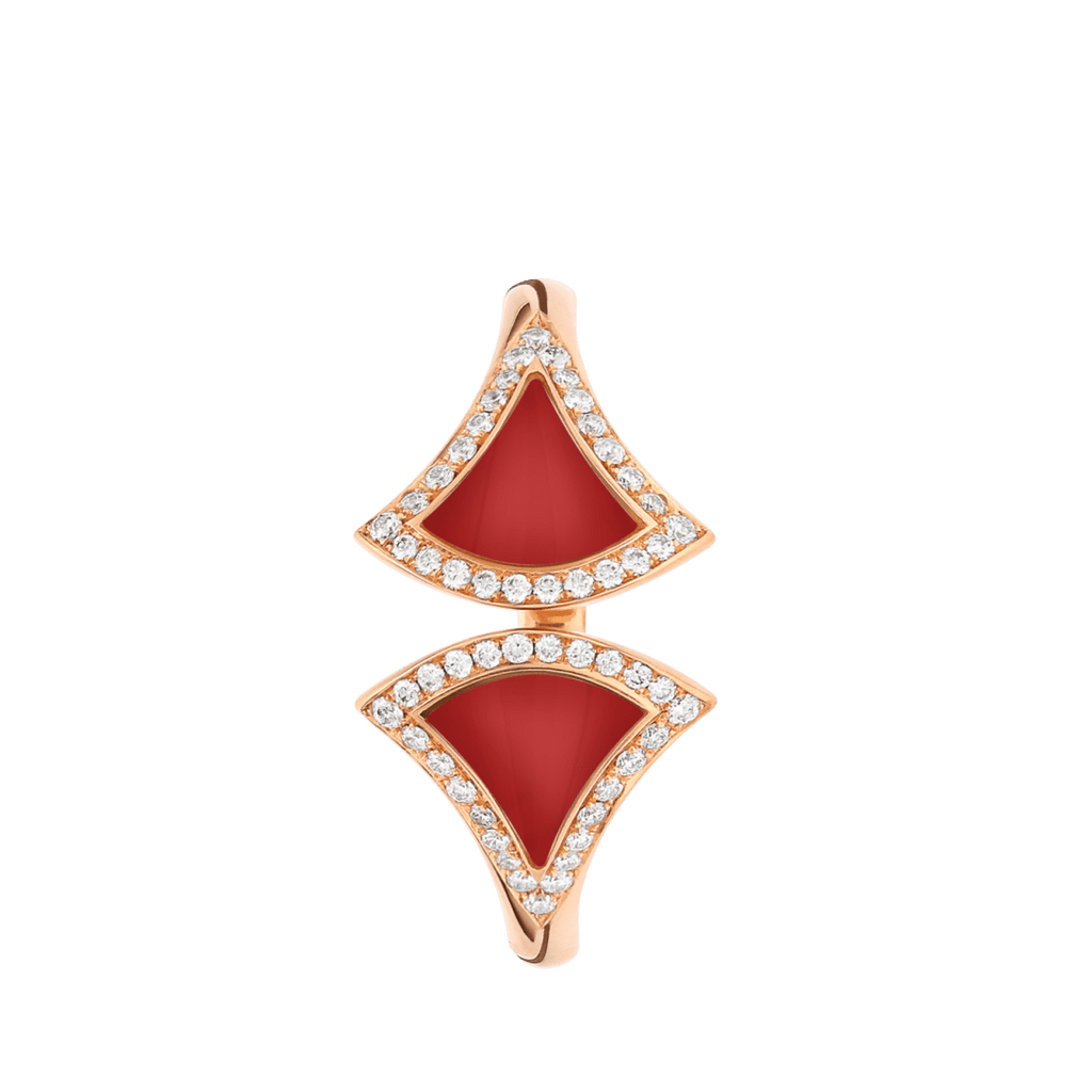 BVLGARI Divas' Dream small reversible ring—rose gold, Italian luxury jewelry