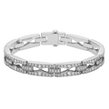 Bvlgari B.zero1 Rock chain bracelet—white gold, fully pavé-set with diamonds.