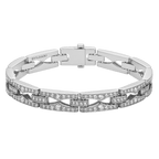 Bvlgari B.zero1 Rock chain bracelet—white gold, fully pavé-set with diamonds.