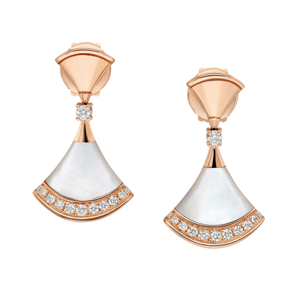 BVlgari DIVAS' DREAM earrings—Italian luxury jewelry in rose gold