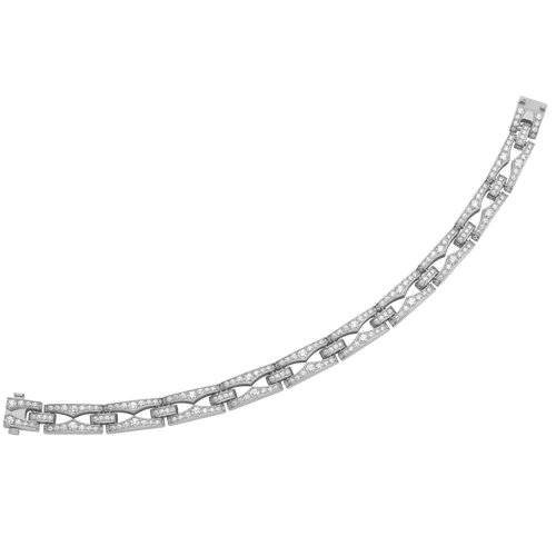 Bvlgari B.zero1 Rock chain bracelet—white gold, fully pavé-set with diamonds.