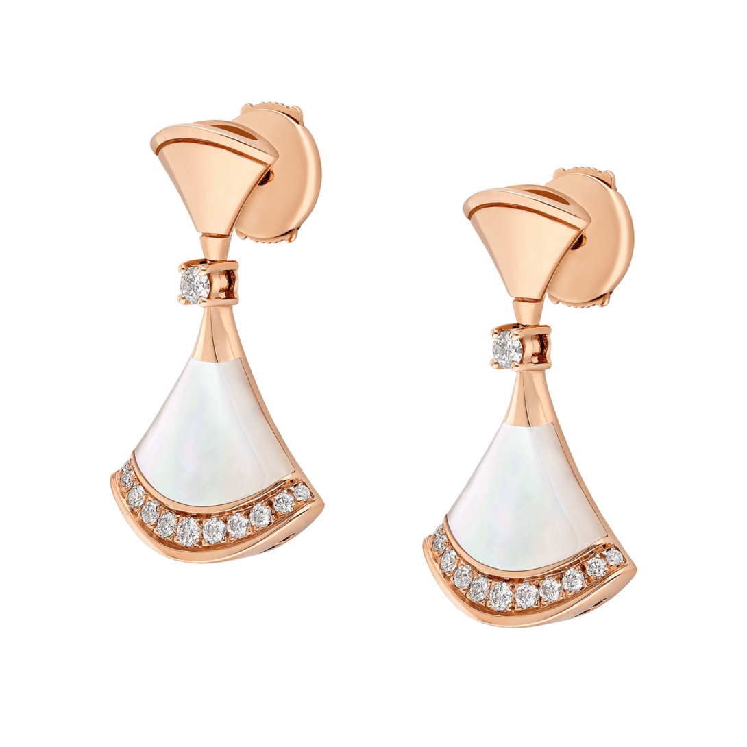 BVlgari DIVAS' DREAM earrings—Italian luxury jewelry in rose gold