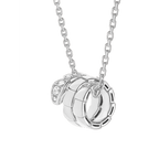 Bvlgari Serpenti Viper snake-motif pendant necklace — white gold
