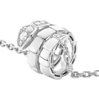 Bvlgari Serpenti Viper snake-motif pendant necklace — white gold