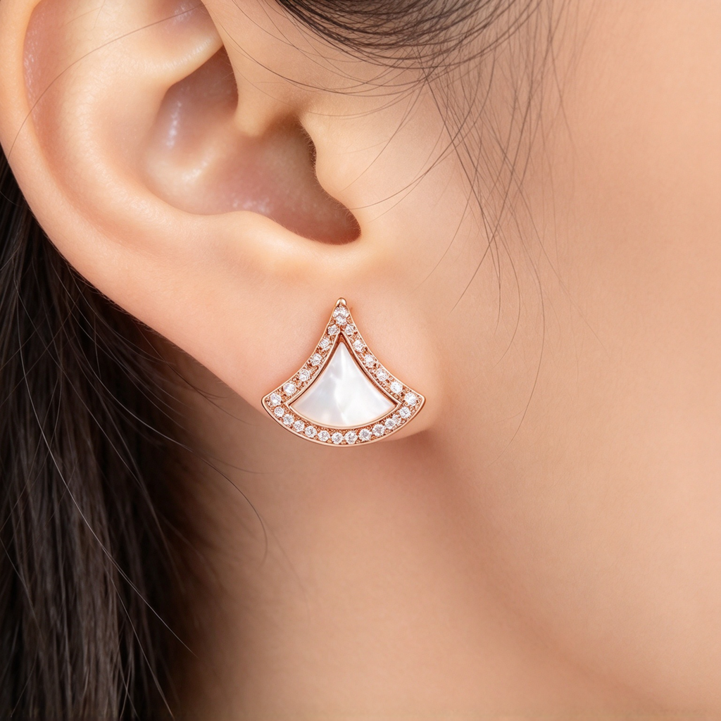 BVlgari DIVAS' DREAM Collection Stud Earrings — Italian Luxury Jewelry in Rose Gold