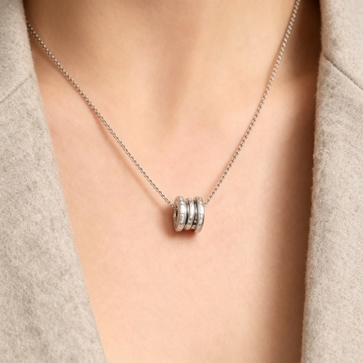 BVlgari B.zero1 Necklace – White Gold
