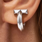 Tiffany T1 Small White Gold Earrings — Iconic T-motif Hoop Earrings | Bold, Geometric, and Effortlessly Luxurious Jewelry