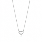 Tiffany Elsa Peretti Open Heart Pendant Necklace in Platinum