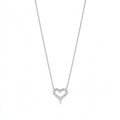 Tiffany Elsa Peretti Open Heart Pendant Necklace in Platinum