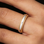 TiffanyTogether Milgrain Ring — Two-Tone Gold Wedding Band