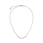 Tiffany T Smile Platinum Necklace—Medium Modern Curved Pendant